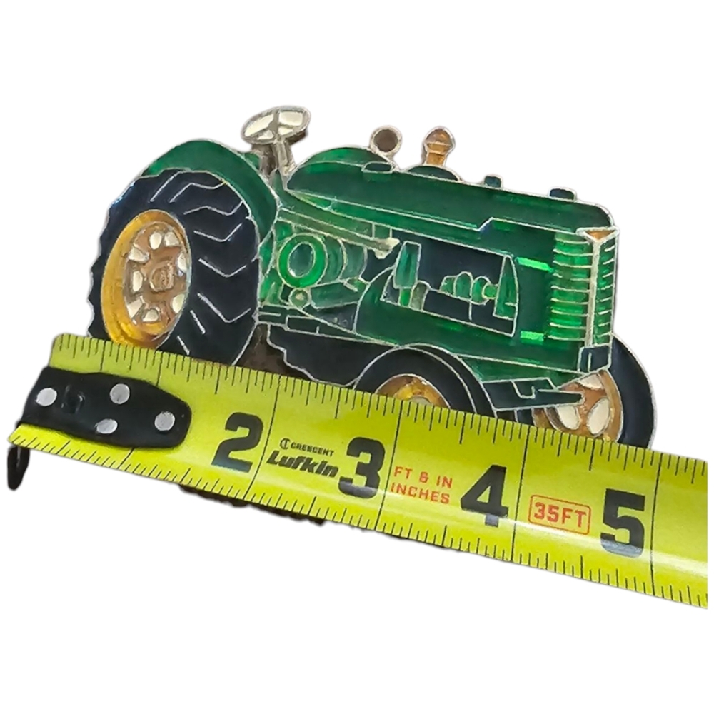 Vintage John Deere Green & Gold Farm Tractor Suncatcher - Picture 4 of 5